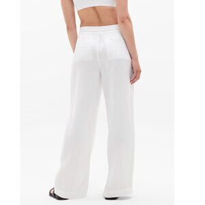 Athleta Lien High Rise Wide Leg Pants Size Small in White NWT